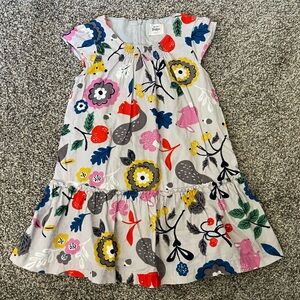 Toddler Girl’s Mini Boden Corduroy Dress Woodland Print Size 3-4y